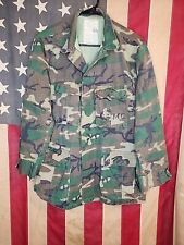 Medium Regular Post Vietnam Era USMC issued ERDL Camouflage Top Shirt BDU 8210 picture