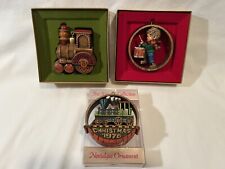 VTG 1976 Hallmark Christmas Ornaments (3) with Box Train Drummer picture