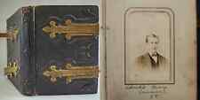 1860s HOSMER FAMILY lexington ma PHOTO ALBUM canaan vt GRAY MUZZY TAYLOR RUSHTON picture