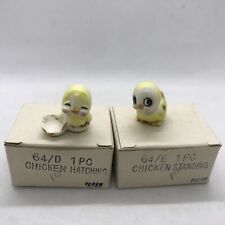 1960's Josef Originals Hand Painted Standing & Hatching Chicks Pair Figurine 1
