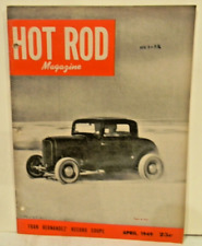 ORIGINAL HOT ROD MAGAZINE 1949 APRIL FRAN HERNANDEZ RECORD COUPE COVER ISSUE picture