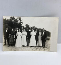 Erie Co RPPC Real Photo Postcard Large Family Group 1911 Unique Bin#album6 picture