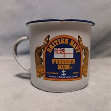 British Navy Pussers Rum Enameled Tin Metal Cup Mug British Virgin Islands picture