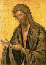 Wooden Orthodox Christian Icon Saint John The Baptist Intercessor (5.5