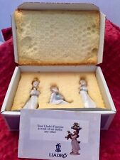 Lladro Mini Camisones “Christmas Morning“ 3 Ornaments Figurines Set 1990 picture