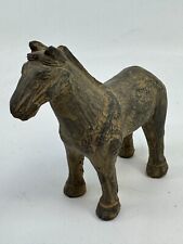 Estate Vintage Chinese Horse Statue 5 x 5 x 1.5 Inches picture