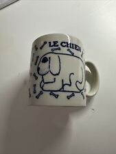 Vintage Japan Taylor & Ng Le Chien (DOG) Coffee Mug Tea Cup Blue 1978 picture