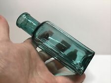 Antique Rich Teal Polish Bottle. picture