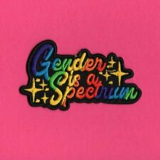 Gender is A Spectrum Patch Easy Iron On rainbow LGBTQ lesbian gay bi trans queer picture