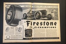 1940’s Racing Indianapolis 500 Firestone Tire George Robson Racer Magazine Ad picture