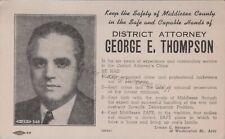 Middlesex, MA: George E. Thompson DA 1946 - Vtg Massachusetts Campaign Postcard picture