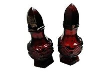 Vintage 1978 Avon Topaz Cologne Cape Cod Glass Salt & Pepper Shakers Pre-Owned picture