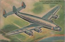Postcard Airplane Eastern's Luxury Liner Lockheed Constellation 1952 picture