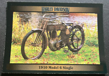 #4 1910 Model 6 Single - Harley-Davidson Series 1 Collector's Trading Card picture