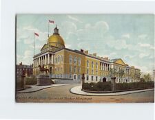 Postcard State House & Hooker Monument Boston Massachusetts USA picture