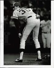 1985 Press Photo Kansas City Royals' Baseball Pitcher Mike LaCoss Versus Orioles picture