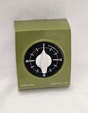 Vintage Mark-Time Olive Avocado Green 60 min 1 hr Kitchen Cooking Long Ring Time picture