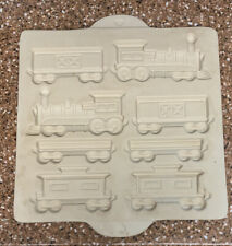 +1998 Vintage Pampered Chef “Home Town Train” Candy Cookie Baking Mold Christmas picture