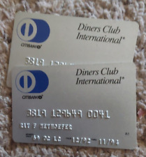 2 VINTAGE VISA  - DINERS CLUB CREDIT CARDS - USED - EXPIRED - NO VALUE picture