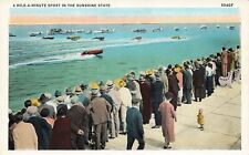 FLORIDA POSTCARD: CROWDS OF PEOPLE A MILE A MINUTE SPORT IN SUNSHINE STATE, FL picture