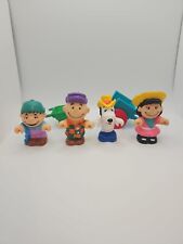 Vintage 1966 Peanuts Gang Farmer Snoopy Lucy & Charlie Brown 3” Figures Lot Of 6 picture