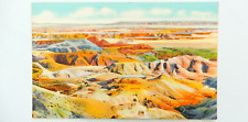 The Painted Desert Postcard Vintage Linen Unused Arizona Sand Rocks Hills Nature picture