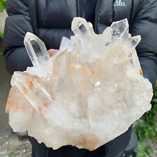 11.1lb Large Natural Clear White Quartz Crystal Cluster Rough Healing Specimen picture