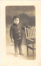 Postcard - RPPC Real Photo - Young Boy w wool cap; Blanchard Studios Columbia SC picture