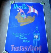 Original 1956 Disneyland Hand Silk Screened Peter Pan Attraction Poster MINT  picture