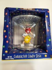 M & M's Red and Yellow Character Candy Dish Crystalized Acrylic Collector Series picture