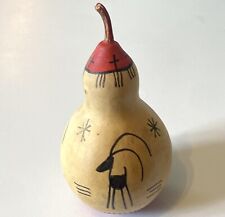 Small Vintage Native American Hand Painted Gourd 5” X 2” picture