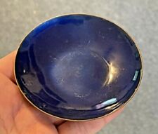 Vintage Blue Enamel and Silver Bowl Mid-Century Modern #1 picture