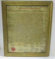 Vintage Framed Copy Declaration of Independence From the Evening Bulletin 11x13 picture