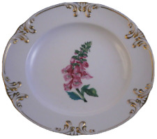 Antique Mid 19thC Schlaggenwald Porcelain Floral Plate Porzellan Teller German H picture