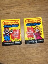 1989 topps Original nintendo game Super Mario Wax packs x2 Trading Card Packs picture