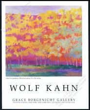 1995 Wolf Kahn Color Tree Symphony painting NYC gallery show vintage print ad picture