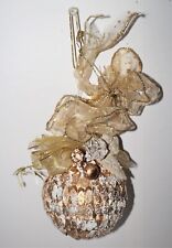 Unique vintage European Hand made assembled Christmas ball ornament - large size picture