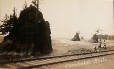Garibaldi Rocks Barview Oregon RPPC Postcard AZO UNP c. 1916 picture
