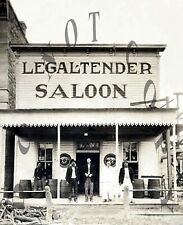ANTIQUE OLD WEST REPRO EXTERIOR 8X10 PHOTO PRINT OF WESTERN LEGAL TENDER SALOON picture