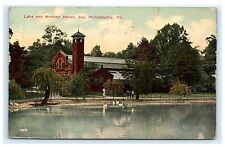 Lake & Monkey House Philadelphia Zoo PA Pennsylvania Postcard West Station  picture