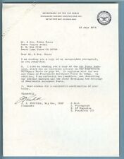 MG J. E. Paschall: CO OF THE USAF SPECIAL WEAPONS CENTER, SIGNED LETTER picture