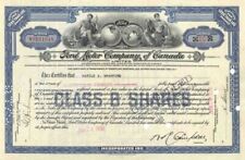 Ford Motor Co. of Canada, Ltd - 1930 dated Automotive Stock Certificate - Less t picture