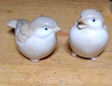 VTG HOMCO Pair of Polished Porcelain BIRD FIGURINES (Sparrows) - JAPAN picture