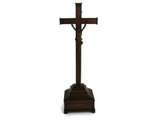 XL Antique Standing Altar Church Crucifix Cross  Wood Church Exceptional WOW 29