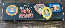 4 Vintage 80s Plastic Magnetic Picture Frames picture