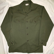 Vtg US Army OG 507 Utility Shirt MILITARY FATIGUES Men's 15.5 X 33 Medium M Med picture