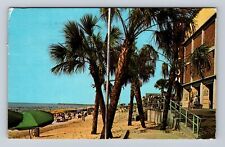 Myrtle Beach SC-South Carolina, Palms Swaying In Breeze, Vintage c1971 Postcard picture