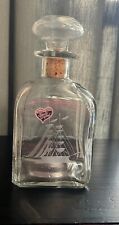 Vintage- hand cut Italian Javit crystal whisky decanter with sailboat picture