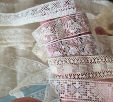5 Wide Vintage Tulle Lace Valennciene French  Lot 7 Yrds Thick  picture