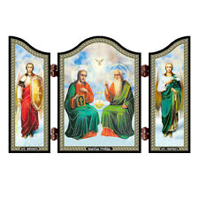 1410 Holy Trinity Christian icon Svjataja Troica travel altar picture